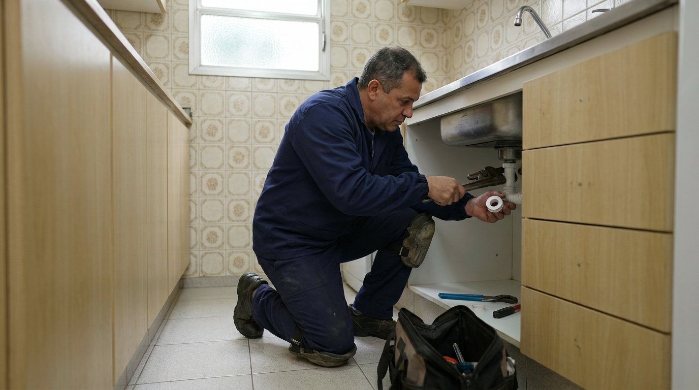 Instalação Hidráulica na Cozinha em Uberlândia‑MG