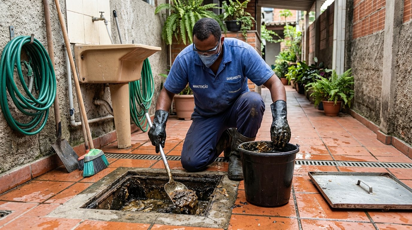 Limpeza de Caixa de Gordura Comercial em Uberlândia‑MG