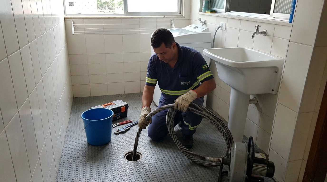 Ponto de Esgoto na Lavanderia em Uberlândia‑MG